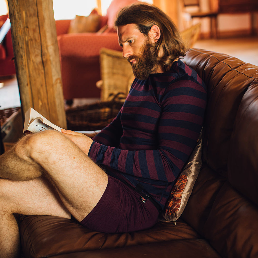 Isobaa | Mens Merino 180 Boxers (Wine) | Ditch itchy, sweaty underwear and discover the game-changing comfort of Merino wool boxers.