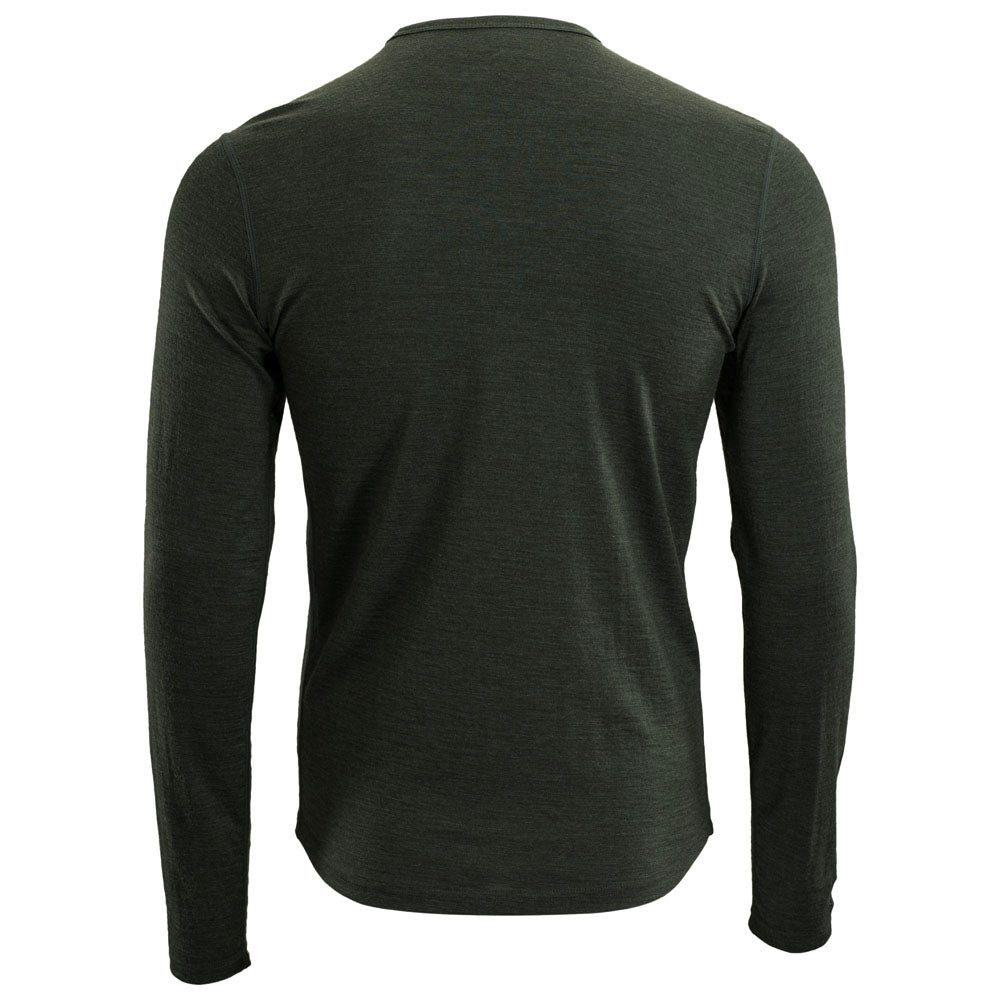 Isobaa | Mens Merino 180 Long Sleeve Crew (Forest) | Get outdoors with the ultimate Merino wool long-sleeve top.