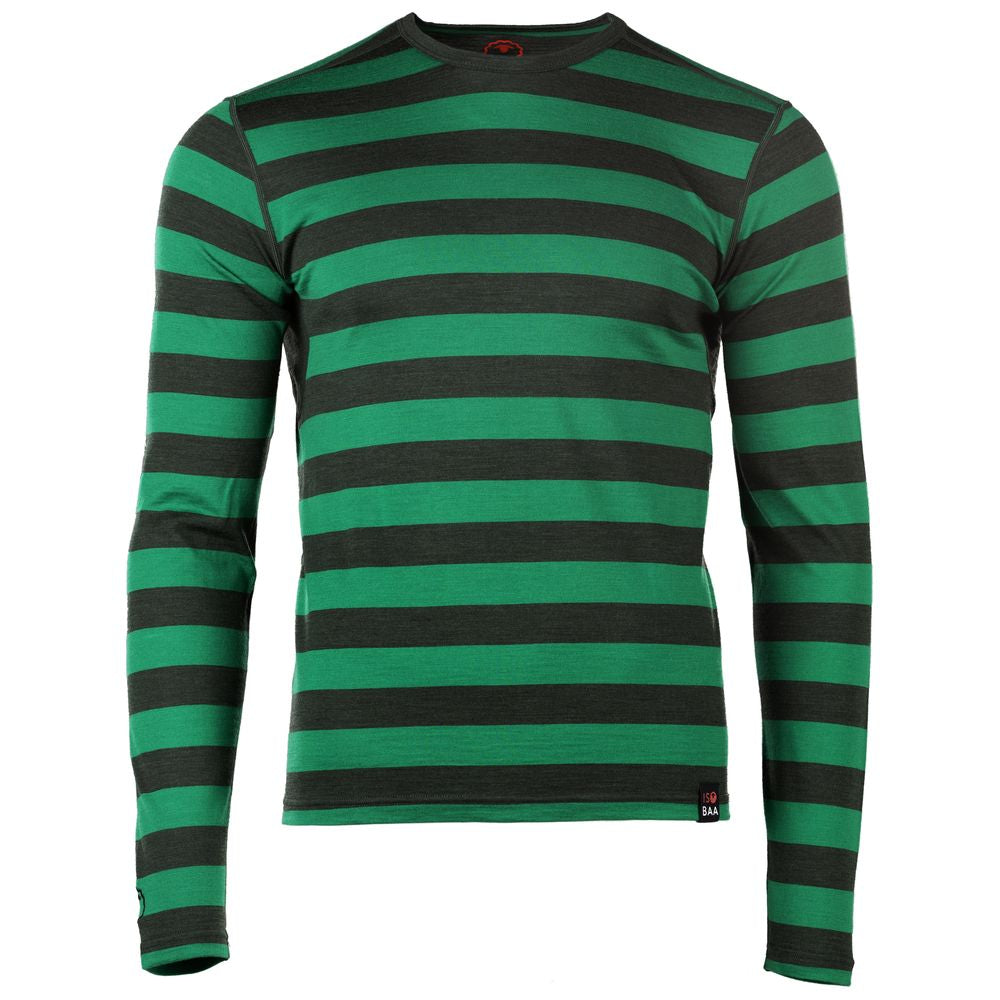 Isobaa | Mens Merino 180 Long Sleeve Crew (Forest/Green) | Get outdoors with the ultimate Merino wool long-sleeve top.