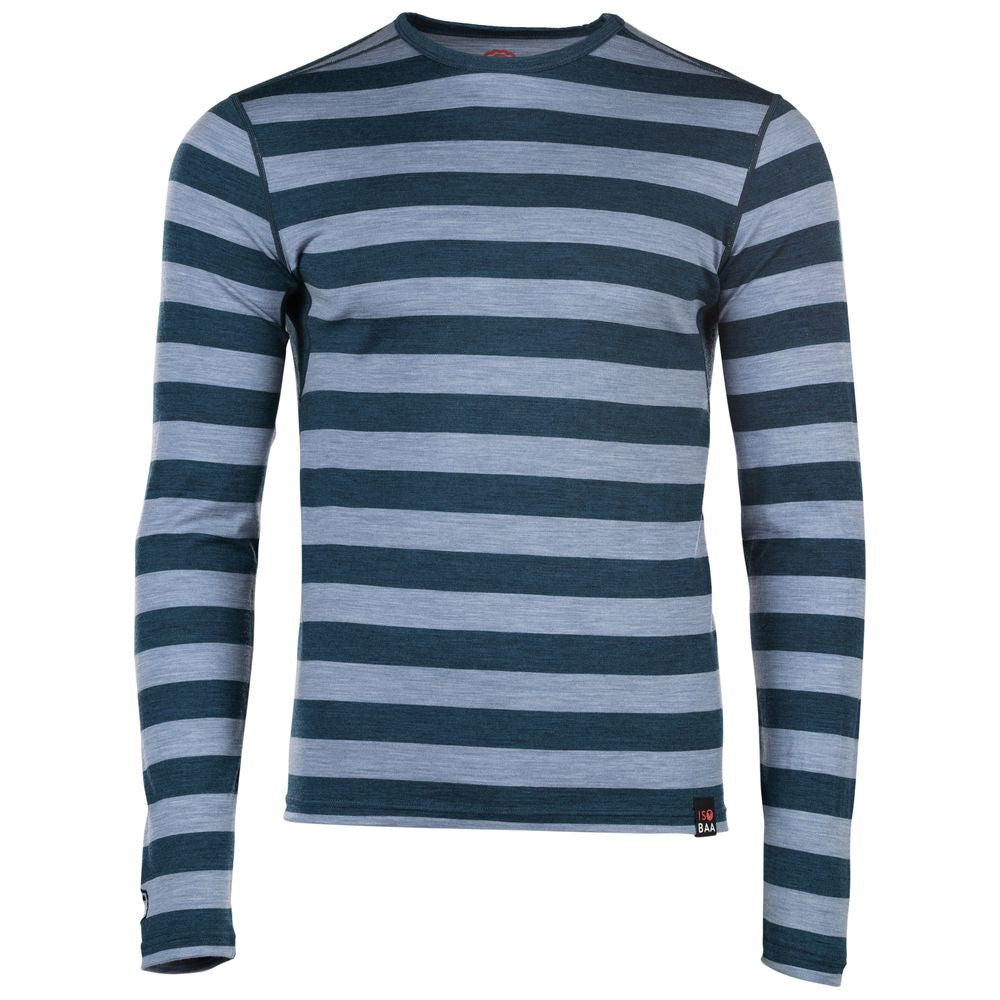 Isobaa | Mens Merino 180 Long Sleeve Crew (Petrol/Sky) | Get outdoors with the ultimate Merino wool long-sleeve top.