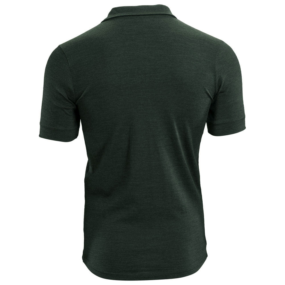 Mens Merino 180 Short Sleeve Polo Shirt (Forest)