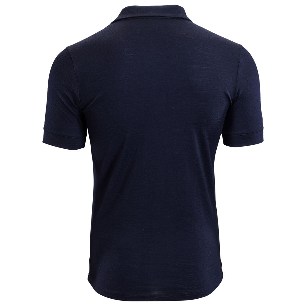 Mens Merino 180 Short Sleeve Polo Shirt (Navy)