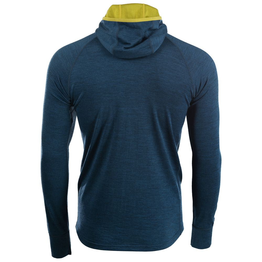 Isobaa | Mens Merino 200 Zip Neck Hoodie (Petrol) | The ultimate 200gm Merino wool hoodie.