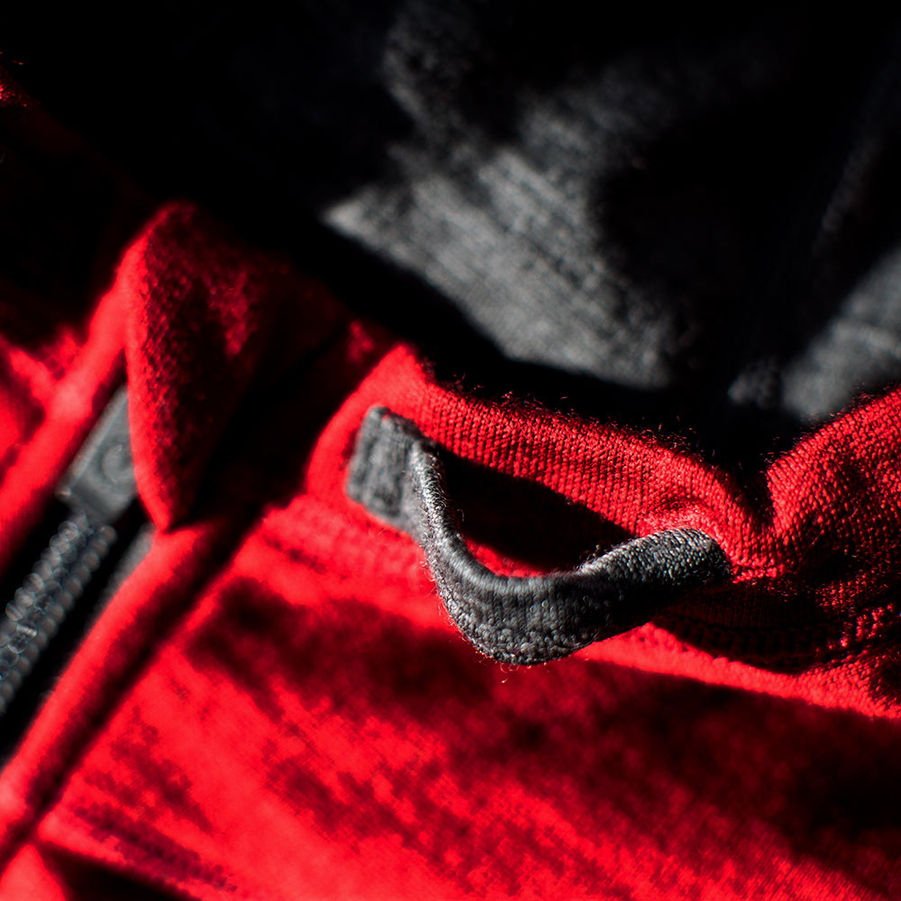 Isobaa | Mens Merino 260 Casual Hoodie (Red) | The best in warmth and versatility: Isobaa 260gm midweight Merino wool hoodie.