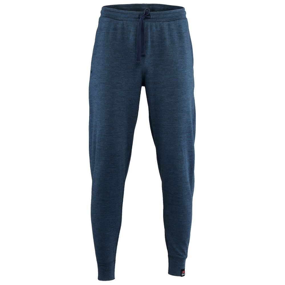 Isobaa | Mens Merino 260 Lounge Cuffed Joggers (Denim/Navy) | Discover unparalleled comfort and versatility with our luxurious 260gm Merino wool lounge joggers.
