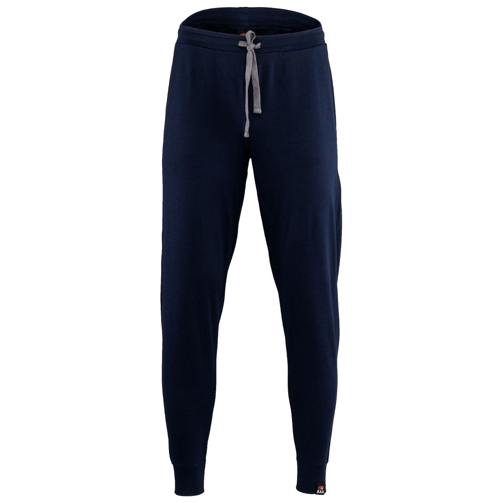 Isobaa | Mens Merino 260 Lounge Cuffed Joggers (Navy/Smoke) | Discover unparalleled comfort and versatility with our luxurious 260gm Merino wool lounge joggers.