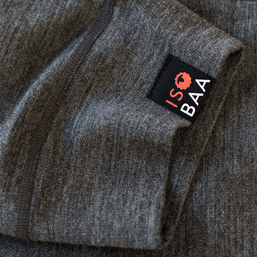 Isobaa | Mens Merino 260 Lounge Cuffed Joggers (Smoke/Black) | Discover unparalleled comfort and versatility with our luxurious 260gm Merino wool lounge joggers.