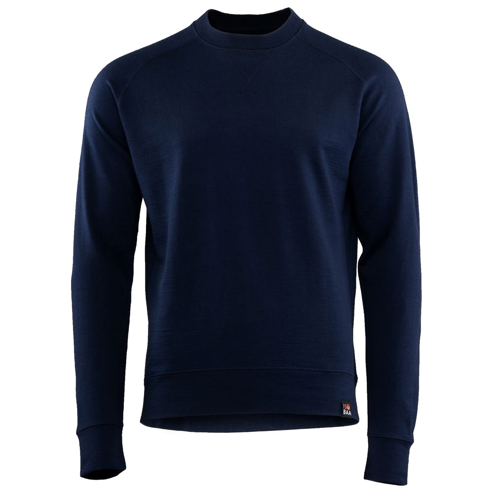 Isobaa | Mens Merino 260 Lounge Sweatshirt (Navy) | The ultimate 260gm Merino wool sweatshirt – Your go-to for staying cosy after chilly runs, conquering weekends in style, or whenever you crave warmth without bulk.