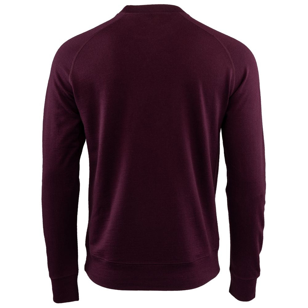 Isobaa | Mens Merino 260 Lounge Sweatshirt (Wine) | The ultimate 260gm Merino wool sweatshirt – Your go-to for staying cosy after chilly runs, conquering weekends in style, or whenever you crave warmth without bulk.