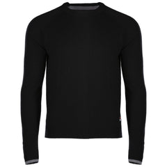 Mens Merino Crew Sweater (Black/Charcoal)