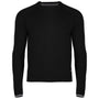 Mens Merino Crew Sweater (Black/Charcoal)