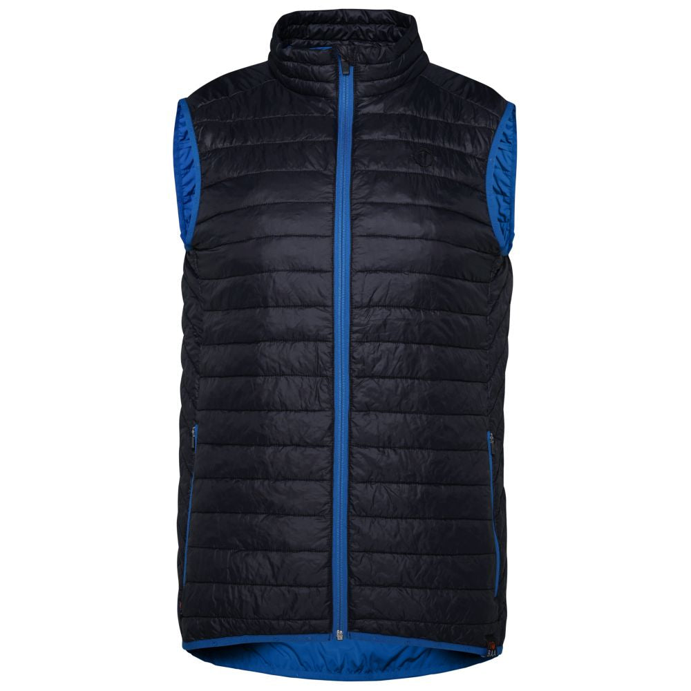 Isobaa | Mens Merino Wool Insulated Gilet (Black/Blue) | Fight the chill with our innovative Merino gilet.