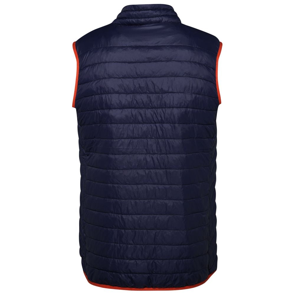 Isobaa | Mens Merino Wool Insulated Gilet (Navy/Orange) | Fight the chill with our innovative Merino gilet.