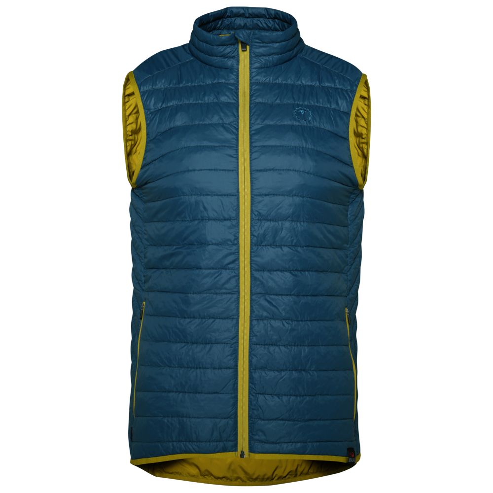 Isobaa | Mens Merino Wool Insulated Gilet (Petrol/Lime) | Fight the chill with our innovative Merino gilet.