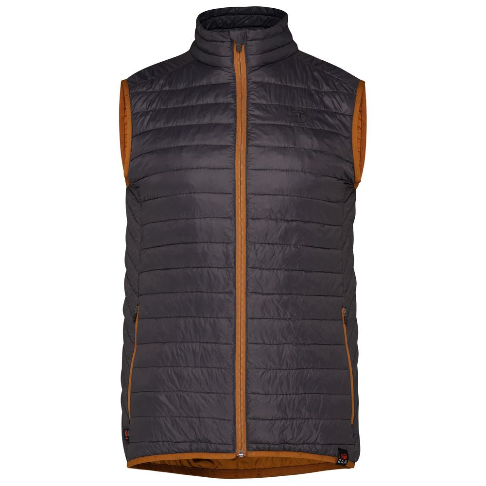 Isobaa | Mens Merino Wool Insulated Gilet (Smoke/Mustard) | Fight the chill with our innovative Merino gilet.