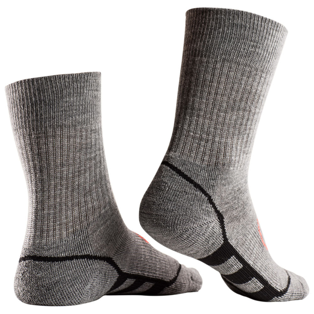 Merino Blend Hiking Socks (3 Pack - Charcoal/Black)