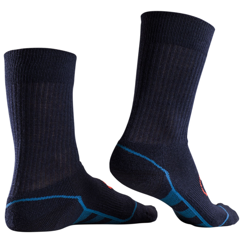 Merino Blend Hiking Socks (3 Pack - Navy/Blue)
