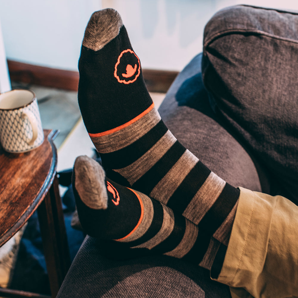 Isobaa | Merino Blend Everyday Socks (3 Pack - Black/Charcoal) | Discover the ultimate everyday sock with Isobaa's Merino blend (3-pack).