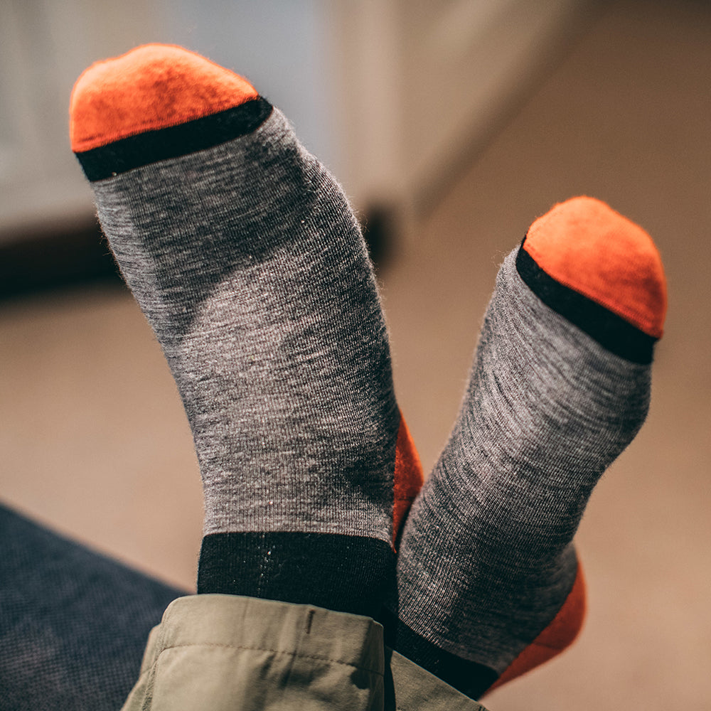 Merino Blend Everyday Socks (3 Pack - Black/Charcoal)