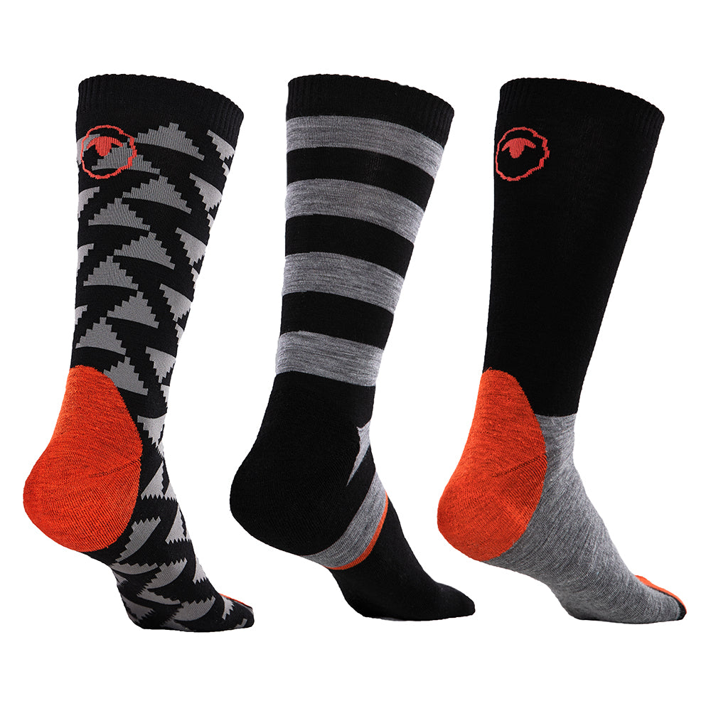 Isobaa | Merino Blend Everyday Socks (3 Pack - Black/Charcoal) | Discover the ultimate everyday sock with Isobaa's Merino blend (3-pack).