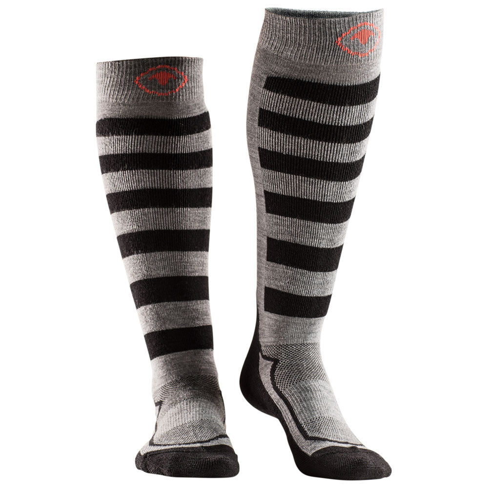 Merino Blend Ski Socks (Charcoal/Black)