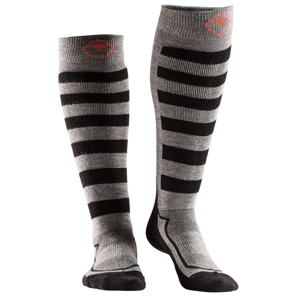 Isobaa | Merino Blend Ski Socks (Charcoal/Black) | Dominate the slopes with Isobaa's mid-weight Merino blend ski socks.