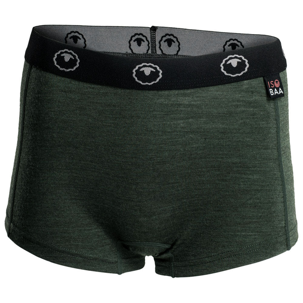 Isobaa | Womens Merino 180 Hipster Shorts (Forest) | Conquer any activity in comfort with Isobaa's superfine Merino hipster shorts.
