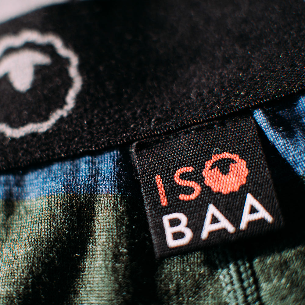 Isobaa | Womens Merino 180 Hipster Shorts (Forest/Denim) | Conquer any activity in comfort with Isobaa's superfine Merino hipster shorts.