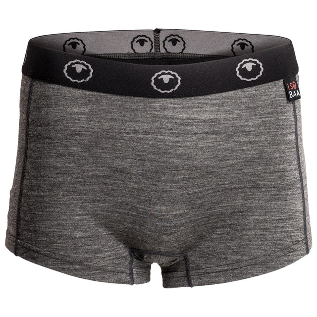 Isobaa | Womens Merino 180 Hipster Shorts (Smoke) | Conquer any activity in comfort with Isobaa's superfine Merino hipster shorts.