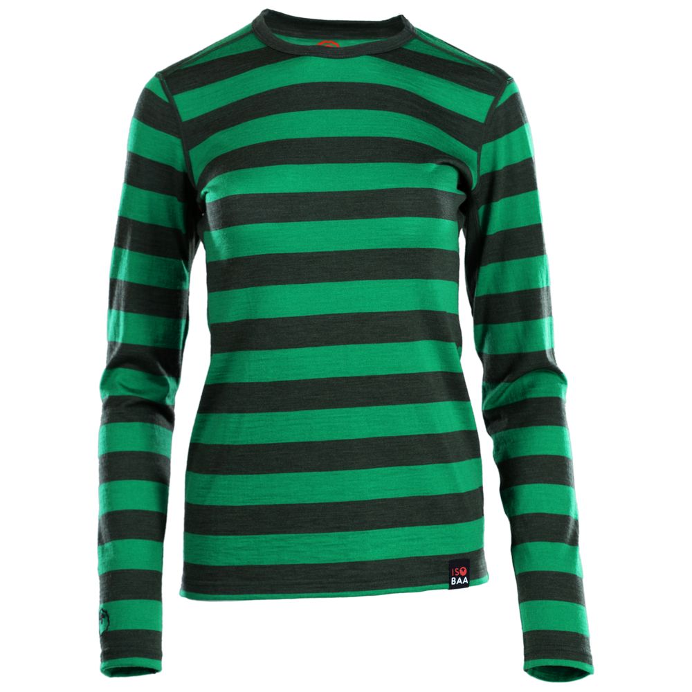 Isobaa | Womens Merino 180 Long Sleeve Crew (Forest/Green) | Get outdoors with the ultimate Merino wool long-sleeve top.