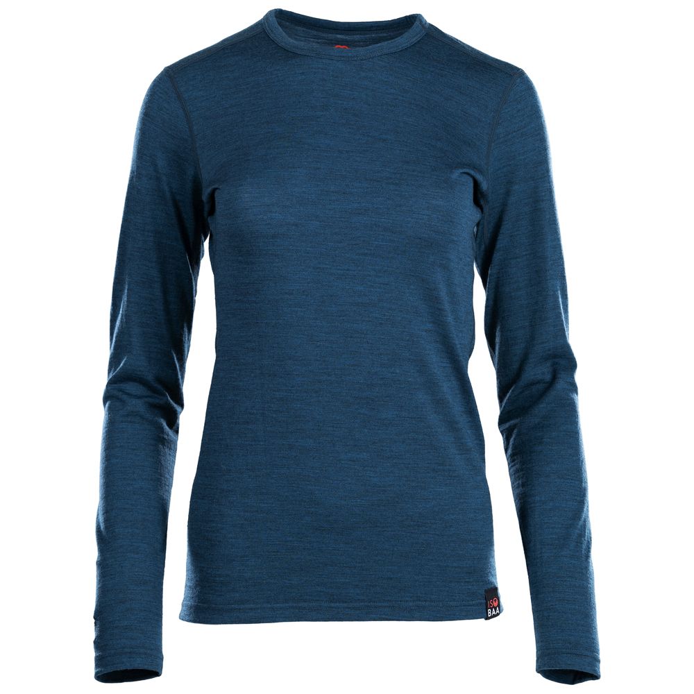 Isobaa | Womens Merino 180 Long Sleeve Crew (Petrol) | Get outdoors with the ultimate Merino wool long-sleeve top.