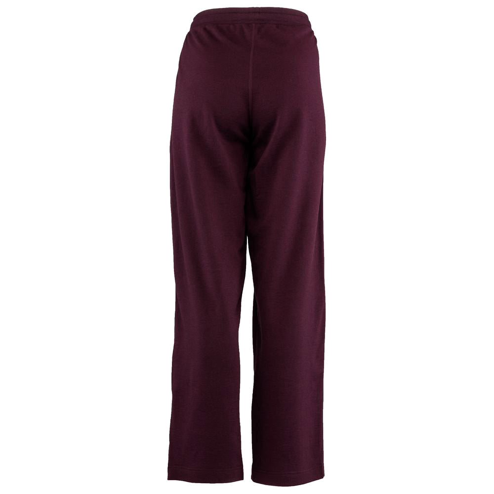 Isobaa | Womens Merino 260 Lounge Loose Joggers (Wine/Navy) | Isobaa 260gm Merino wool lounge joggers.