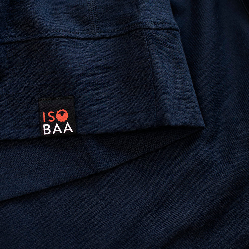 Isobaa | Womens Merino 260 Lounge Sweatshirt (Navy) | The ultimate 260gm Merino wool sweatshirt – Your go-to for staying cosy after chilly runs, conquering weekends in style, or whenever you crave warmth without bulk.