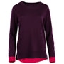 Womens Merino Crew Sweater (Wine/Fuchsia)