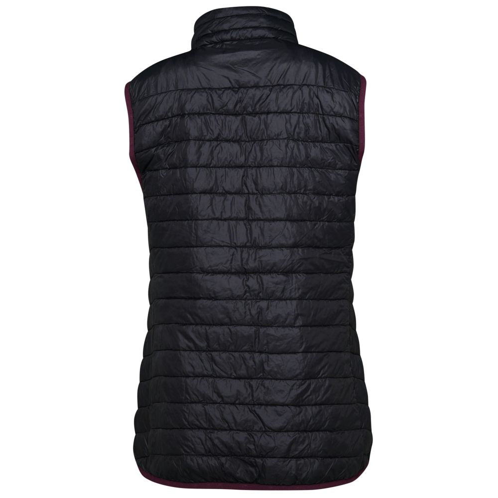 Isobaa | Womens Merino Wool Insulated Gilet (Black/Wine) | Fight the chill with our innovative Merino gilet.