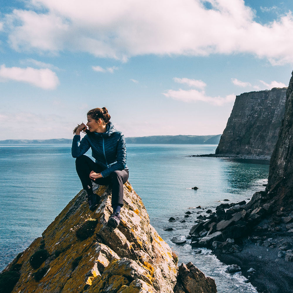 Isobaa | Womens Merino Wool Insulated Jacket (Petrol/Sky) | Innovative and sustainable design with our Merino jacket.