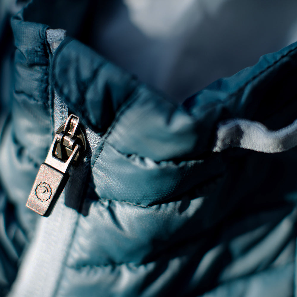 Isobaa | Womens Merino Wool Insulated Jacket (Petrol/Sky) | Innovative and sustainable design with our Merino jacket.